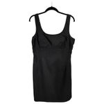 Curvy Plus! LBD Chelsea Taylor Black Square Neck Sleeveless Sheath Dress Size 12 Photo 2