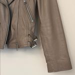 Walter Baker  Liz Leather Jacket Sand Dark Gray Lamb Leather Size XS Fall Winter Photo 7