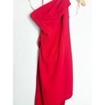 Katie May Bananas Midi Dress Size Small Cherry Red Asymmetric One Shoulder Photo 8