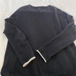 KIER + J Black Cashmere Sweatshirt with White Star Size M Photo 3