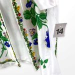 90s TOP NOTCH Vintage White Floral Shirt Jacket Blouse Size 14 Photo 4