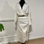 ZARA White midi wrap skirt and crop top set. size small Photo 1