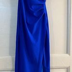 Blue Body Con Slit Cocktail Dress Photo 1