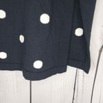 Tommy Hilfiger Dark Blue and White Polka Dot Preppy V-Neck Women's Sweater Photo 1