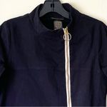 Nooworks Art Teacher Dress Black Stretch Twill Asymmetrical Zip Small EUC Photo 3