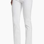 Paige  Cindy Crop Straight White Raw Hem High Waist Denim Jeans 26 Petite Photo 8