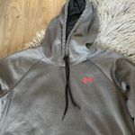 Under Armour 🩶✨ Cozy Sportstyle Grey with Pink Trim Fleece Hoodie Photo 2