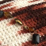Beaded Bohemian Brown gold black necklace jewellery jewelry#whimsygoth #hippie #indie multicolored Measurements pictured Photo 1