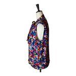 Love moschino Shirt Women 4 Blue Floral Tie Neck Sleeveless Blouse Top Boho Photo 5