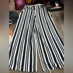 Carolina belle  navy Striped Wide-Leg Pants size small Photo 1