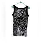 Perceptions  Black and White Animal Print Blouse Photo 2