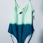 Old Navy NEW Blue Ombre Dip Dye One-Piece Keyhole Swimsuit Size XXL Beachy Photo 2