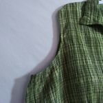 Krazy Kat Green Plaid Sleeveless Babydoll Top Blouse Casual Cotton Size 3X Photo 4