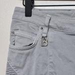 Pierre Balmain Womens Gray Moto Bike Pants Size 29 Photo 2