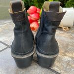 Fly London  Black Antiqued Leather Slouchy Ankle Heeled Booties Motorcycle Sz 6 Photo 4