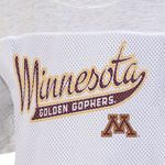 NCAA Minnesota Golden Gophers Women's Grey/White Mesh Yoke T Photo 3
