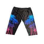 DR Swim Pants Leggings Womens Plus Size 5X Cropped Black Neon Palms Print NWT Photo 6