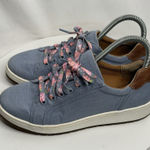 Aetrex  Shoes Womens 7 Renee Arch Support Sneakers Blue Canvas Lace Up Low Top Photo 0