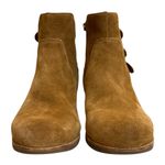 UGG Volta Ankle Boot Brown Suede Western Booties Buckles Block Heel Size 7 Photo 2