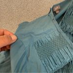 J.Jill Silk BoHo Smocked Juniper Tunic Dress size XL Blue Photo 5
