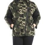 BLQ Basiq shearling camo jacket size 0= Size Small Photo 0