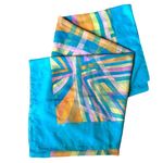 Colorful Geometric Pattern Scarf Wrap Women Blue Photo 1