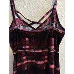 Bongo VTG Women Dark Floral Babydoll Velvet Dress XS Fairy Grunge Whimsigoth Holiday‎ Photo 5