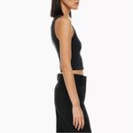 Babaton Aritzia Contour Cropped Muscle Tank Top Black High Neck Sz Medium Photo 2