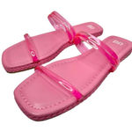 BP Nordstrom Jelly Strap Sandals Size 5 Viola Barbie Pink Braided Square Toe Photo 0