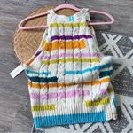 Anthropologie Nwt pernille rosenkilde  rainbow stripe sweater vest womens‎ S Photo 9