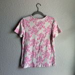 White Stag ๐ Pink and Tan Floral Short Sleeve T-shirt Photo 2