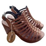 White Mountain Astonish platform footbeds heel, Dark Tan, 9.5 Photo 0