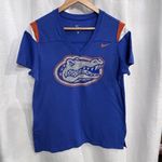 Nike Women XL Blue Florida Gators Graphic T Shirt V-Neck Football Short Sleeve Photo 7