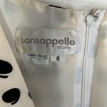 Vintage Sansappelle Silk Ivory and Black PolkaDot Ruffle Dress sz 8 Photo 2