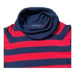 French Connection Navy Red Striped Cowl Neck Sweater Dress Women’s Medium Photo 5