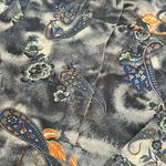 Solitaire Anthropologie  Faux Suede Belted Paisley Trench Coat Photo 8