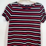 Tommy Hilfiger Women's Horizontal Striped Short Sleeve Tee Shirt Dress w/Vents-M Photo 3