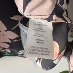 Karl Lagerfeld  Floral Black Blouse Long Bell Sleeves Tie Bow Button Keyhole NWT Photo 8