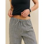 Reformation Olina Linen Remy Check Gingham Cropped Pants Size Small Photo 3
