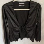 Urban Outfitters : Black Satin long sleeve Blazer with double tie front-XS Photo 7