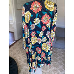 LuLaRoe  Floral Duster Long Cardigan Maxi Boho Vibrant Statement Vaca Artsy Indie Photo 2