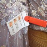 Mac Duggal 20402 Womens EMBELLISHED WRAP OVER ILLUSION LONG SLEEVE A LINE GOWN Photo 15