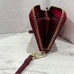 Tory Burch  Burgundy Fuchsia Pink Wristlet Wallet Leather & Gold Tone Hardware Photo 9