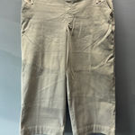 Spanx  Pants Womens 1X Beige Tan Twill High‎ Rise Wide Leg Crop Pull On Ladies Photo 0