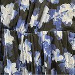 Monique Lhuillier RTR ML Melanie Black White & Blue Floral Maxi Dress Sz 6 Photo 12