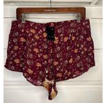 Ambiance Apparel Shorts Boho hippie Rayon L Floral Summer Beach Size L Photo 1
