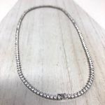 Sterling Silver looks real! , CZ tennis necklace, 24.1g Photo 9