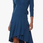 Lilly Pulitzer  Rozaline Wrap High Low Belted Jersey Knit Dress Inky Navy Blue Photo 5