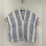 Brooke Wright Blue‎ Ticking top size medium Blue Photo 1