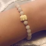 Pale Pink Beaded Elephant Bracelet Photo 1